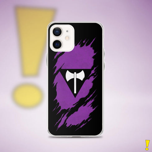 Lesbian Labrys Pride Flag Ripped Reveal Clear Case for iPhone®